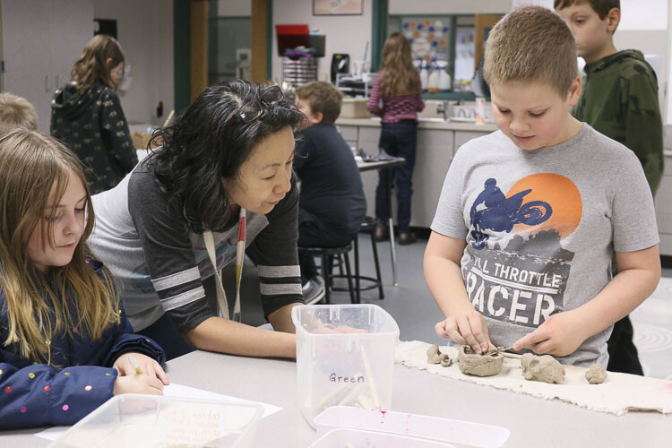 Art programs are supported by levy funding. Photo courtesy Washougal School District
