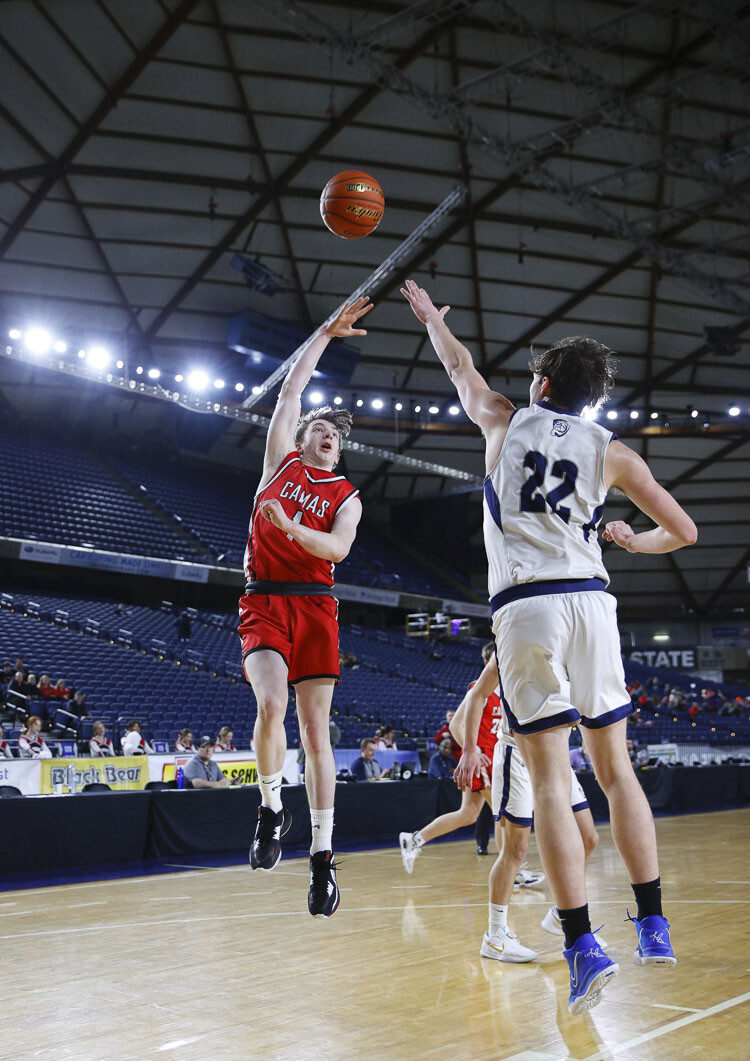Beckett Currie, a sophomore, is one of the many talented Camas Papermakers who hope to continue the recent success of the program. Camas finished sixth in the Class 4A boys basketball state tournament. Photo courtesy Heather Tianen