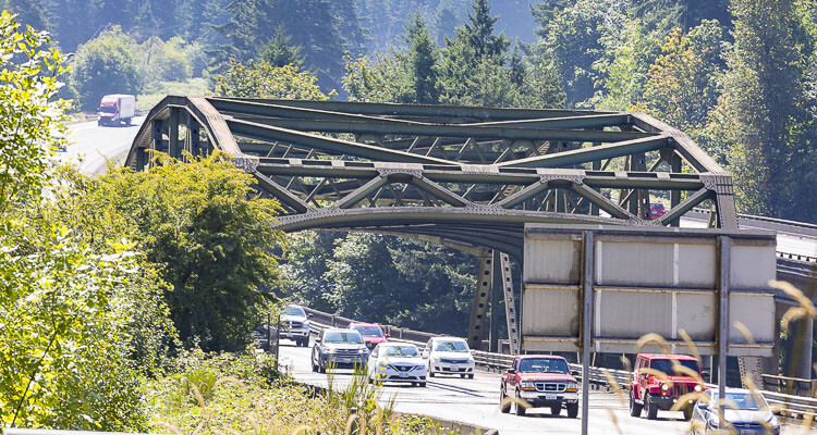 Maintenance crews will use a rolling slowdown on northbound I-5 approaching the North Fork Lewis River Bridge to install a temporary bridge deck patch after a hole was discovered in the center travel lane, causing delays and additional travel times for travelers.