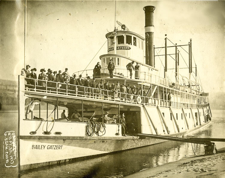 Ferries such as the Bailey Gatzert , Ione and The Jessie Harkins would have used Parker's light to navigate safely to port at Parker’s Landing. Photos are a part of the Two Rivers Heritage Museum collection. Photo courtesy Two Rivers Heritage Museum