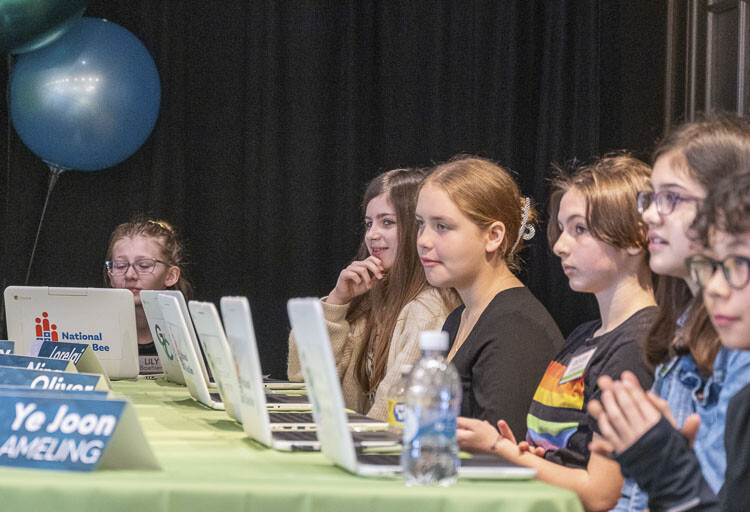 Twenty middle school student finalists from Battle Ground, Vancouver, Hockinson, Chehalis, some homeschooled and from private schools participated in this competition. Photo courtesy Association of Washington Business
