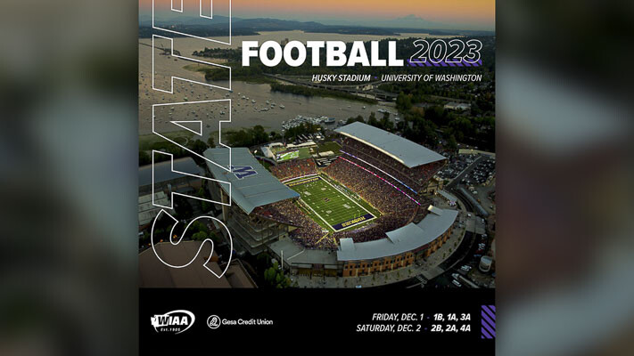 The WIAA announced that Husky Stadium will host all six state championship football games in December. Graphic courtesy WIAA
