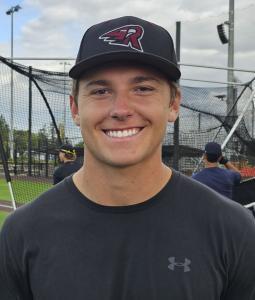 Jack Salmon, who plays college ball for Golden West College in southern California, said the atmosphere at the Ridgefield Outdoor Recreation Complex makes it a great place to play. Photo by Paul Valencia