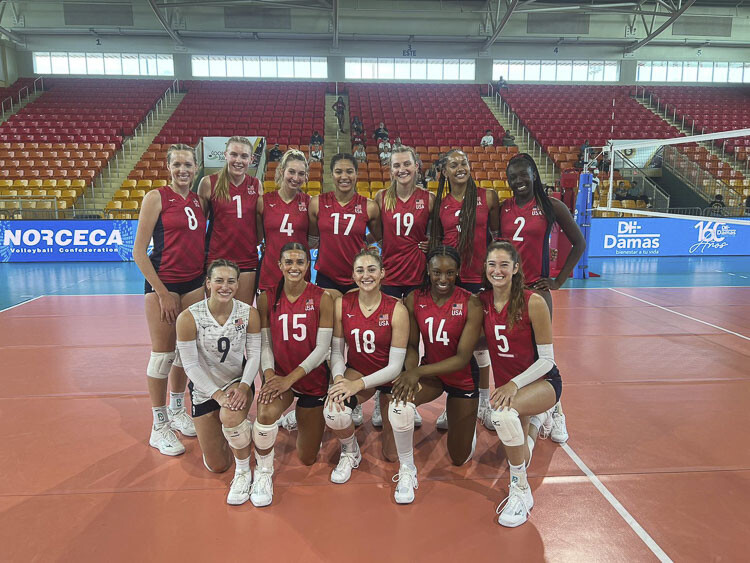 Ridgefield High School volleyball player Lizzy Andrew was one of just 12 players representing the United States at the U19 NORCECA Pan American Cup. Photo courtesy Lizzy Andrew