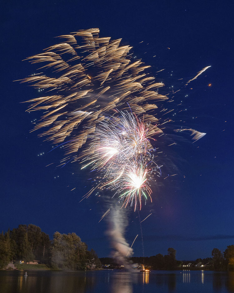 The Fireworks Show was held over Horseshoe Lake Thursday night in Woodland. Photo by Mike Schultz