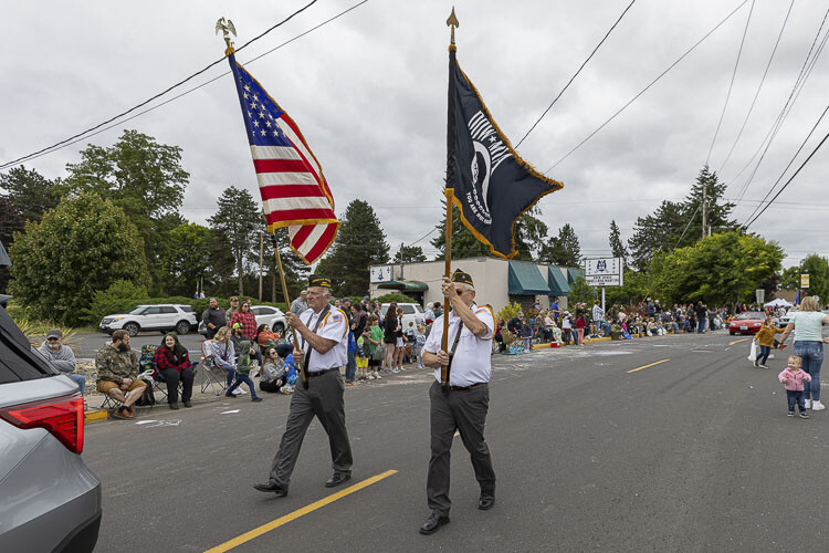 The Veterans of Foreign Wars provided the Color Guard for the 2023 Planters Days Parade. Photo by Mike Schultz