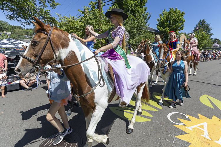 The SonRise Ranch Riders were participants in the Camas Days Grand Parade Saturday. Photo by Mike Schultz