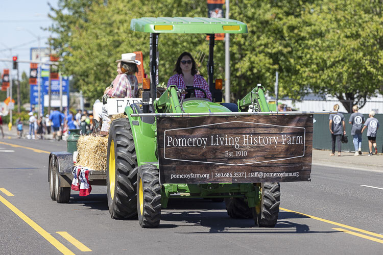 The Pomeroy Living History Farm was represented in Saturday’s Harvest Days Parade. Photo by Mike Schultz