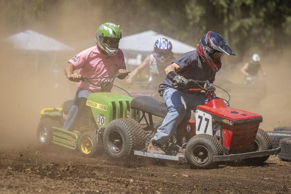 Mike Kuschel and Kyle Thorson were racing each other hard Sunday. Photo by Mike Schultz