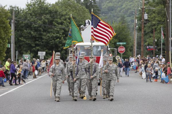 Every parade needs a Color Guard. Photo by Mike Schultz