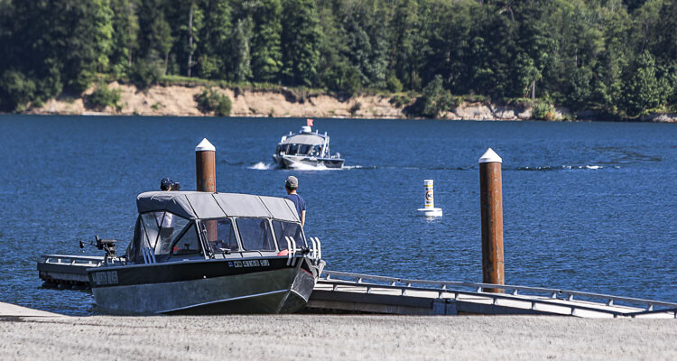 The boat ramp at Swift Forest Camp on the Lewis River, Washington, will be closed from late Labor Day onwards due to reservoir level adjustments needed by PacifiCorp for future spillway work on Swift Dam, with reopening set for next spring.
