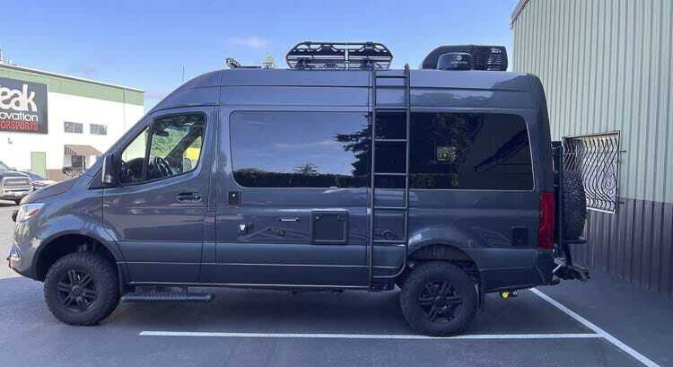 Kjer is associated with a 2022 Grey, Mercedes Sprinter van, Washington license plates CCA2606. The van has several custom features, which make it stand out. Photo courtesy Ridgefield Police Department