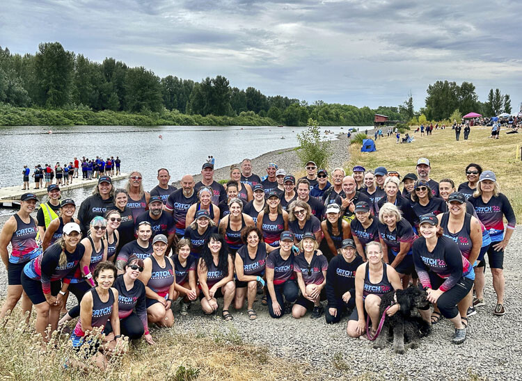 The event helps raise funds to support Clark County’s only dragon boat team, Catch-22, to build and maintain a breast cancer survivor’s paddling community in Clark County. Photo courtesy Catch-22 dragon boat team