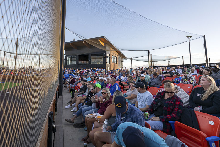 More than 2,000 fans showed up to the Ridgefield Outdoor Recreation Complex on Wednesday for the Ridgefield Raptors’ playoff game against the Portland Pickles. Photo by Mike Schultz