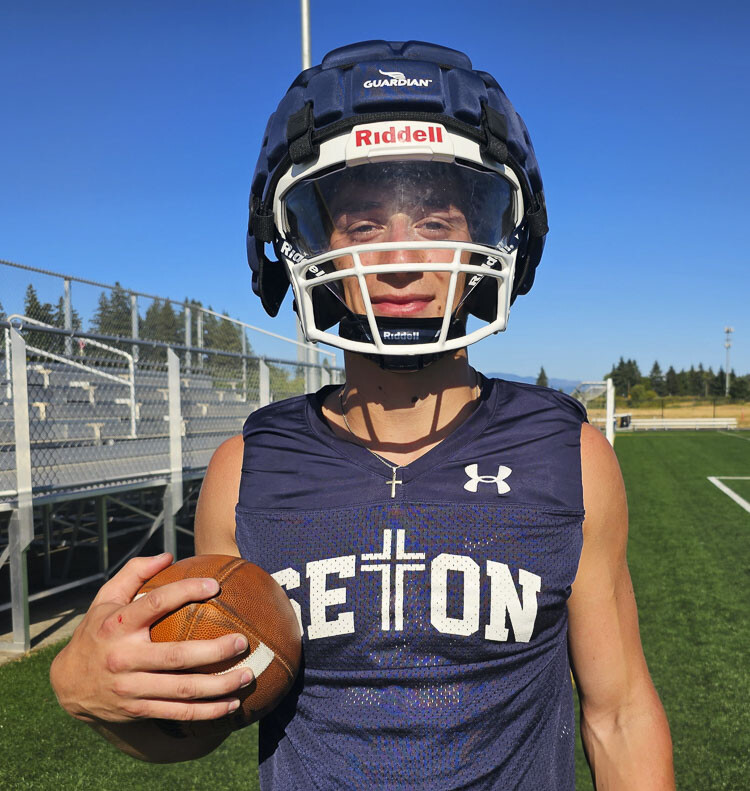 Seton Catholic junior Joe Callerame said he loves the character of his new coach, a coach who wants to win, but win the right way, with class. Photo by Paul Valencia