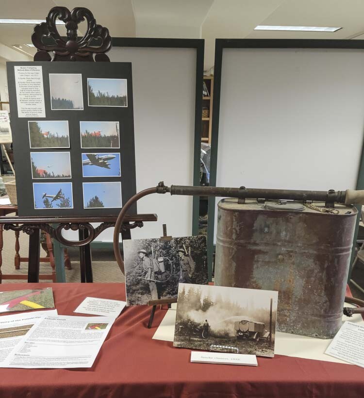 This Forest Fire Exhibit is displayed at the North Clark Historical Museum in October. Photo courtesy North Clark Historical Museum