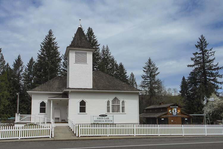 North Clark Historical Museum is located in upper Amboy at 21416 NE 399th St. in the renovated 1910 United Brethren Church. The museum was incorporated in 1988 and opened to the public in June of 2000. Photo courtesy North Clark Historical Museum