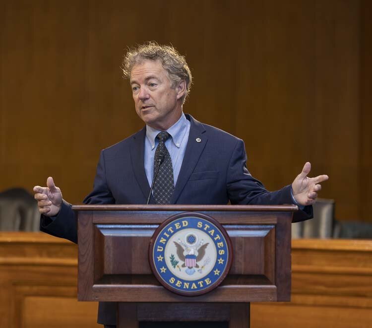 Senator Rand Paul kicked off the “Crisis to Opportunity” event, calling attention to the deep-seated corruption of the government officials who steered the nation’s response to COVID-19, like Dr. Anthony Fauci. Photo courtesy Timeless Moments