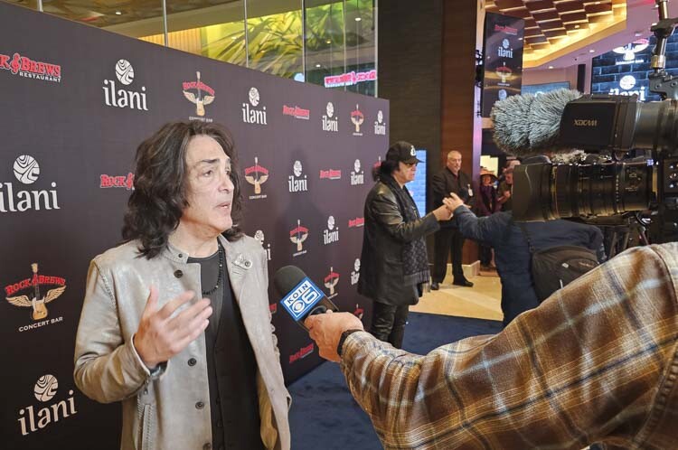 Paul Stanley and Gene Simmons of Kiss, and the co-founders of Rock & Brews Restaurants, took the time to answer questions from a number of media members Tuesday at ilani. Photo by Paul Valencia