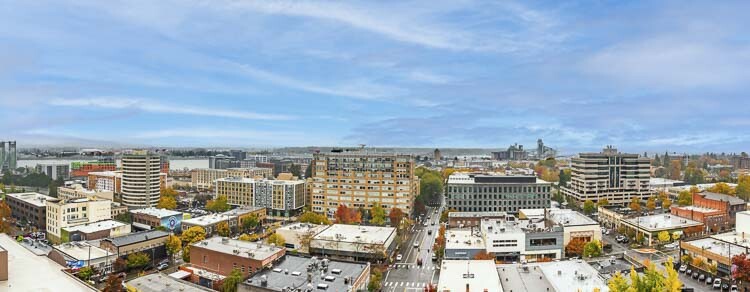 Aerial view of downtown Vancouver. Photo courtesy city of Vancouver