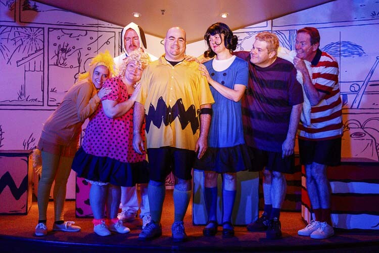 The cast of You’re a Good Man, Charlie Brown is captured in this photo. The musical is being produced by Beacock Music. Photo courtesy Keith Dwiggins