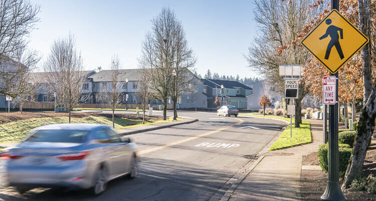 Past traffic calming project in Four Seasons neighborhood, Vancouver. Photo courtesy city of Vancouver