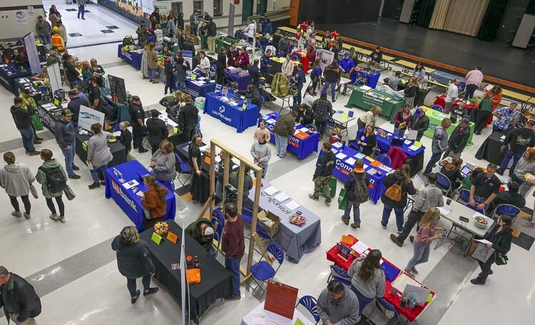 Hundreds attended the 2023 BGPS Industry Fair at Battle Ground High School. Photo courtesy Battle Ground Public Schools