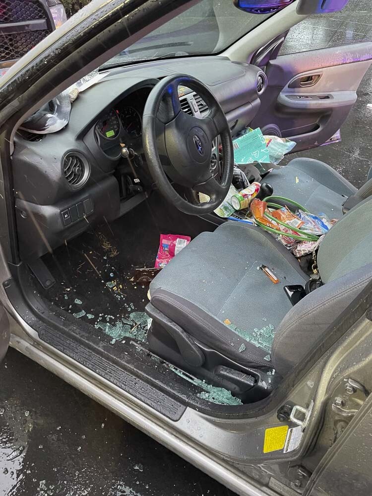 The interior of a stolen vehicle recovered Friday is shown here. Photo courtesy Vancouver Police Department