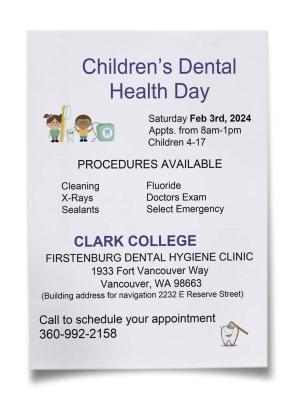The Clark College Dental Hygiene department is holding its annual free children’s dental health clinic on Sat., Feb. 3.