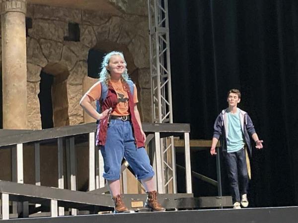 Grace Farrell, a sophomore at Seton Catholic, said playing Annabeth is the perfect role for her in Oregon Children’s Theatre’s production of The Lightning Thief: The Percy Jackson Musical. Photo courtesy Farrell family
