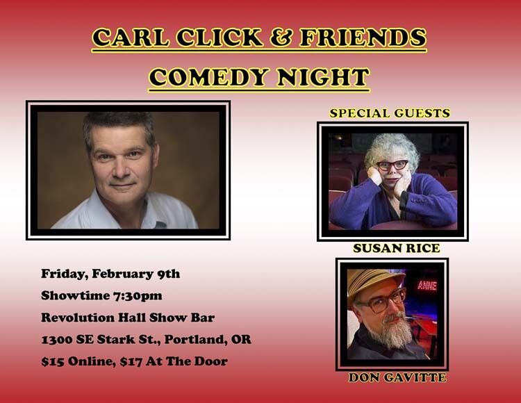 Carl Click is hosting a comedy show Feb. 9 in Portland.