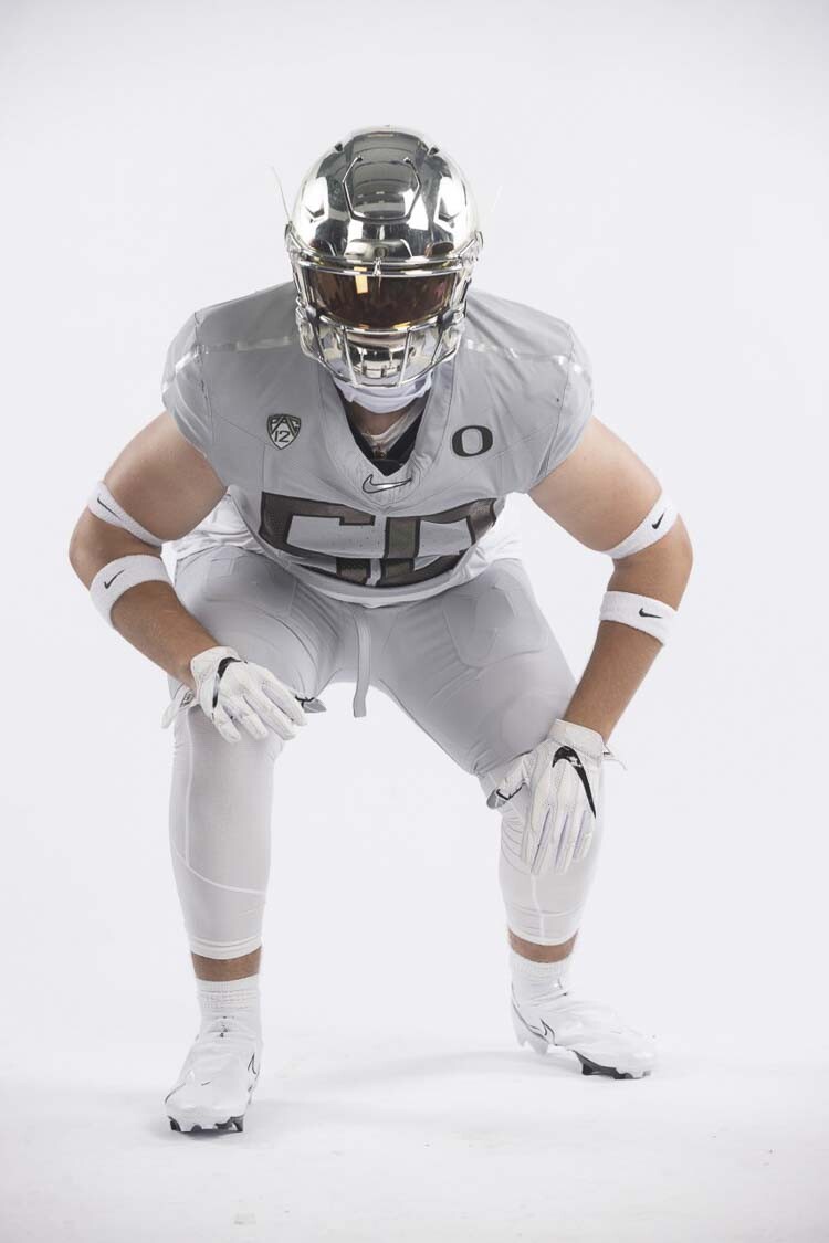 Fox Crader of Evergreen said he believes he will become a better football player and a better person by playing for the Oregon Ducks. Photo courtesy the University of Oregon