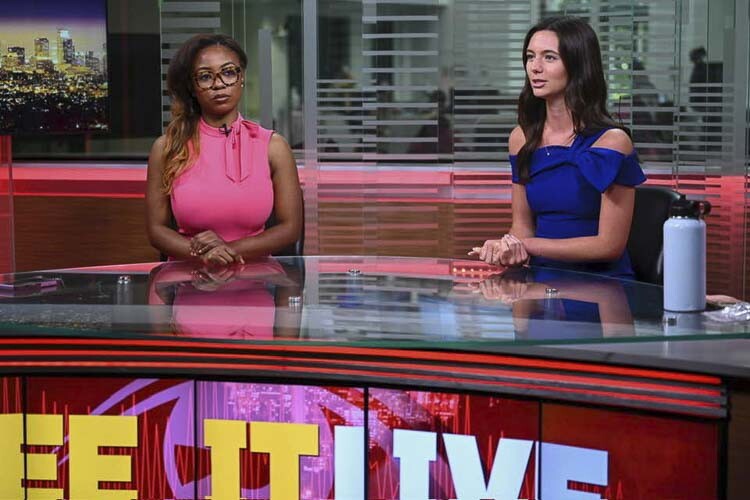 Payton May is shown here during spring semester 2023 at the University of Southern California. She served as a student anchor for one of the Annenberg media news shows called See It Now. Photo courtesy Storm Nation Foundation