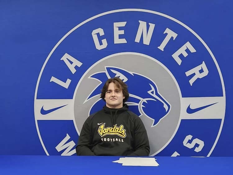 Ryan Kawalek of La Center said the recruitment process was not too stressful for him because he knew right away that Idaho was the place for him. Photo courtesy La Center athletics