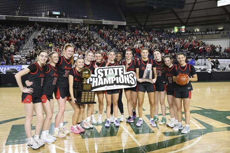 The 2024 Class 4A girls’ high school state basketball champions – Camas Papermakers. Photo courtesy Mike Schultz