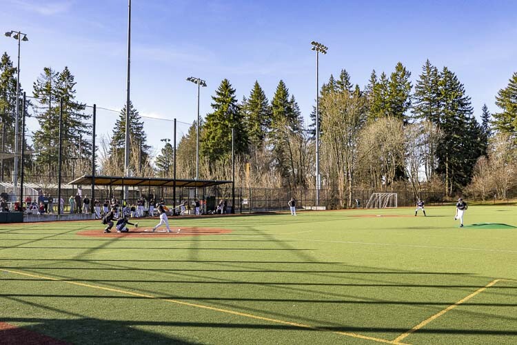 The sun was out at Luke Jensen Sports Park in Vancouver, and all over the region, Thursday, and the forecast calls for sun and warm conditions for the next five days. Photo by Mike Schultz