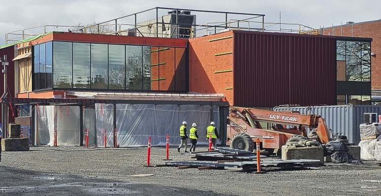 The new academic and athletic wings at Washington School for the Deaf are expected to be ready for the 2024-25 academic year. Photo by Paul Valencia