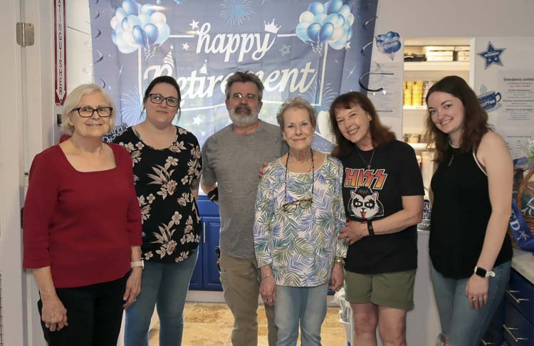 Furry Friends recently held a retirement party for their longest active volunteer Linda Rader. Photo courtesy Furry Friends