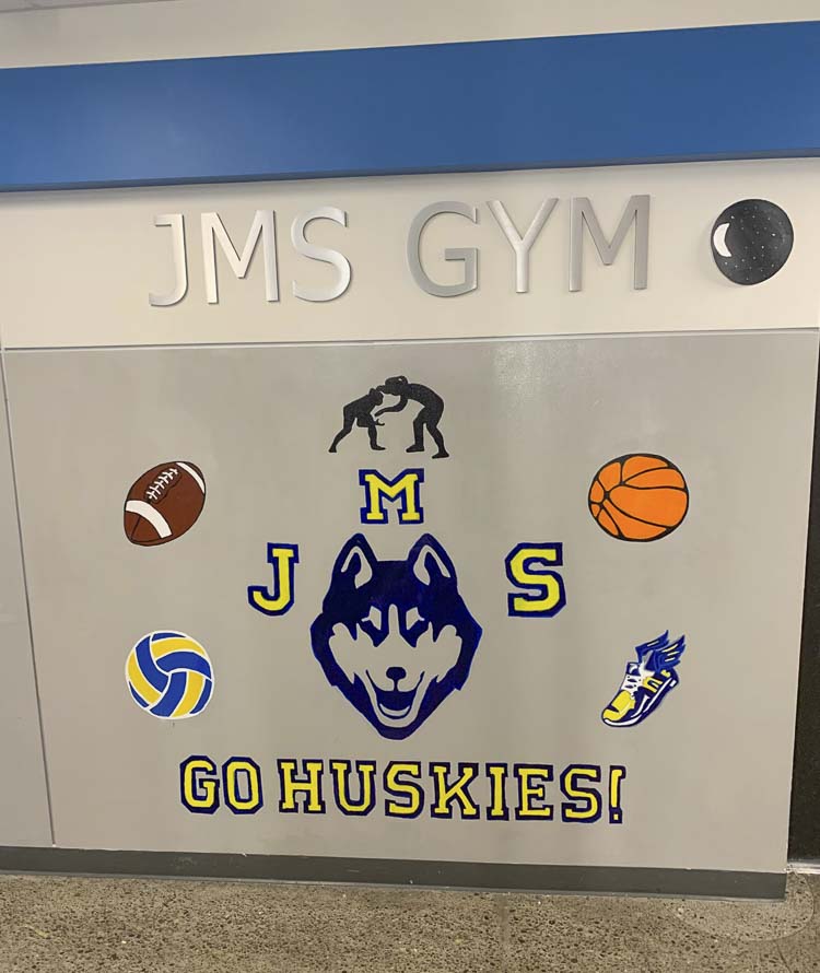 Student designed and painted mural at Jemtegaard Middle School. Photo courtesy Washougal School District