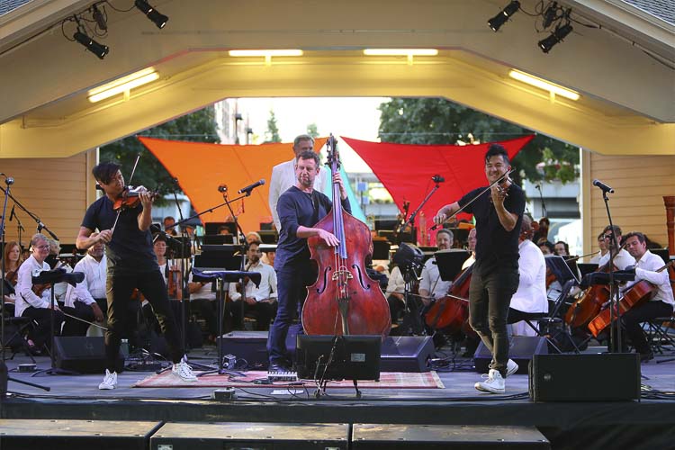 Three outdoor concerts by Vancouver Symphony Orchestra with internationally celebrated guest artists. Photo courtesy city of Vancouver