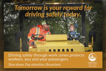 Clark County Public Works reminds drivers to slow down, pay attention and be patient when driving through road work zones