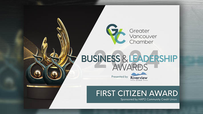 The Greater Vancouver Chamber (GVC) has announced it is accepting nominations for the 2024 First Citizen Award.