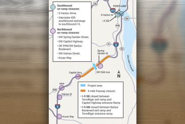I-5 will close in both directions in SW Portland the weekend of June 28-July 1