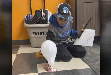 Washougal students create and test balloon-powered hovercrafts
