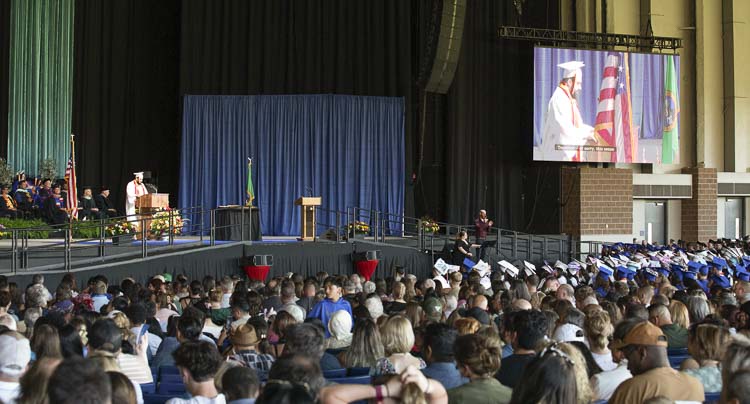 Clark College honored its 88th graduating class at the 2024 Clark College Commencement ceremony on Thursday evening, June 20, at the RV Inn Style Resorts Amphitheater. Photo courtesy Clark College Communications