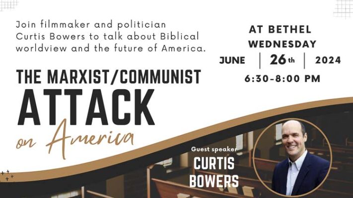 Filmmaker and former politician Curtis Bowers, who won a major award at an independent Christian film festival, will be discussing a biblical worldview and the future of America at Bethel Community Church in Washougal.