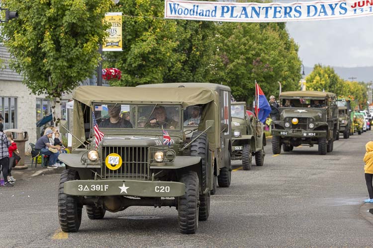 Appreciation for the military is always in order at Planters Days in Woodland. Photo by Mike Schultz
