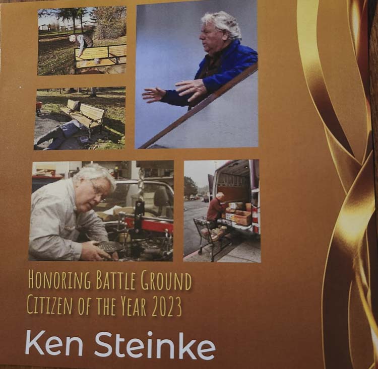 Battle Ground’s 2023 Citizen of the Year, Ken Steinke, will be honored with an Honorary Rose Planting ceremony on July 20 at 8:30 a.m. before the Harvest Days Parade in Central Park.