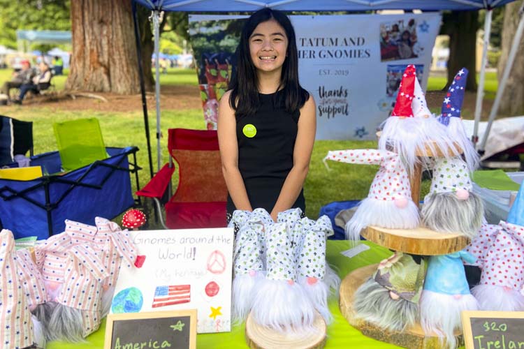 Tatum Talbert, a 10-year-old from Camas, who owns Tatum and Her Gnomies, was named the 2024 Southwest Washington Lemonade Day Youth Entrepreneur of the Year by the Greater Vancouver Chamber. Photo courtesy Greater Vancouver Chamber