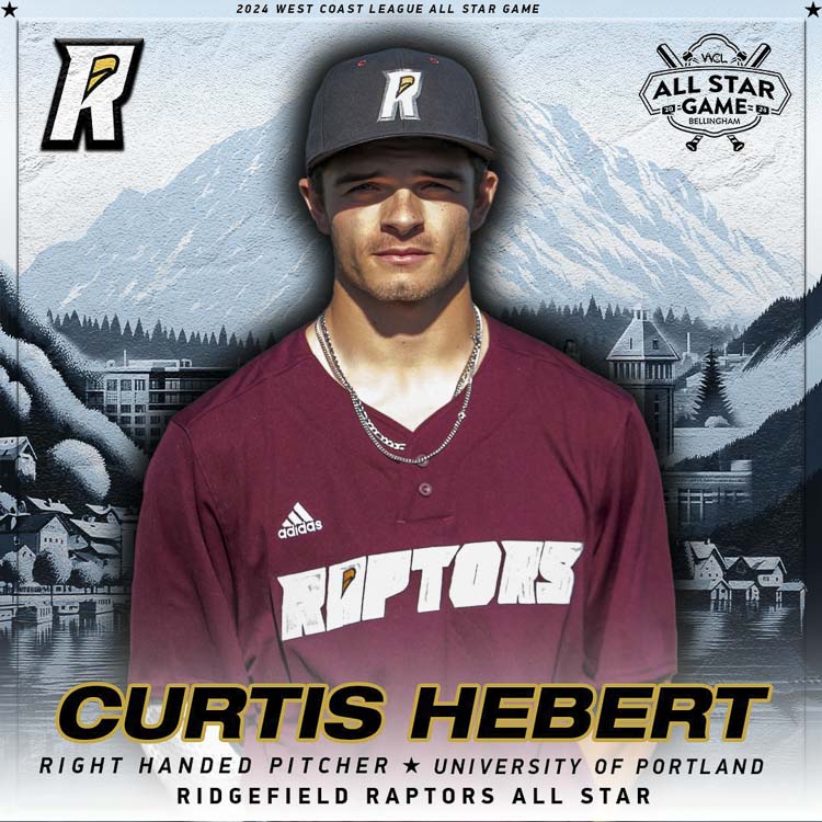 West Coast League All-Star Curtis Hebert. Image courtesy Ridgefield Raptors